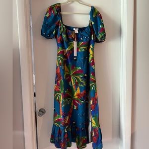 House of Harlow Tropical Linen Dress